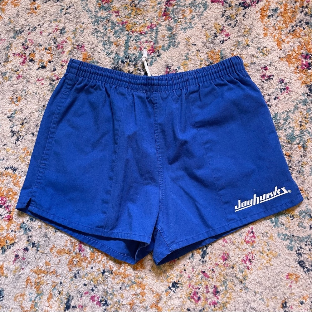 Vintage KU Jayhawks Women’s Shorty Shorts Gym Pull String Waist Size MEDIUM